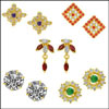COMBO OF FIVE PAIR EARRINGS -SJPA-001 - Click here to View more details about this Product